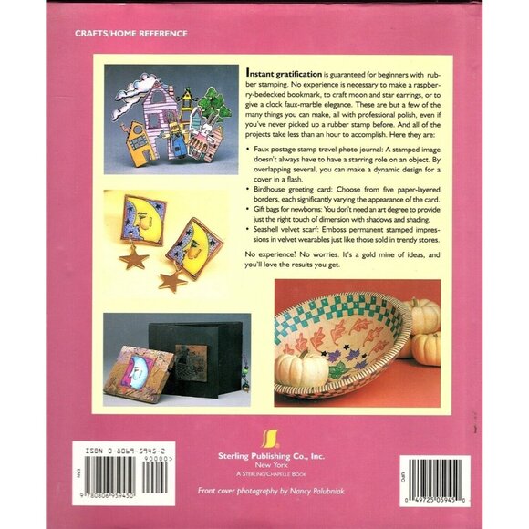 Rubber Stamping for the First Time Carol Scheffler Hardcover 1999 - Picture 2 of 2